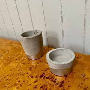 Set of Cement Silver Tea Lights (Anthropologie)